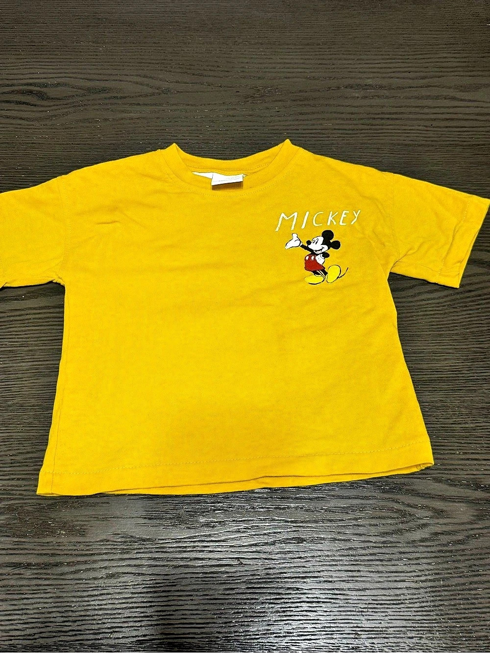 Zara Disney Mickey Mouse T-Shirt Boys Size 2 Years Yellow